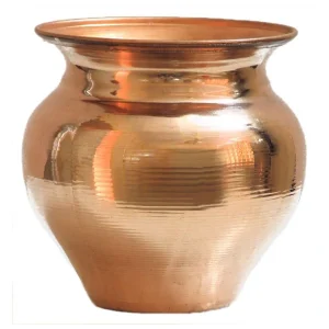 pure copper kalash for hindu puja, sacred water pot for home temple, kalash sthapana, havan & religious ceremonies